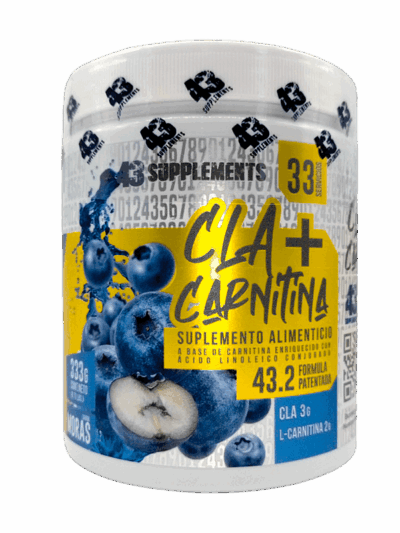 CLA + CARNITINA - QUEMA GRASA Y APORTA ENERGÍA - 333 GRAMOS - 33 SERVICIOS   ⚡😍 Mejora tu cabello, piel y uñas ,  ❤ 43 SUPLEMENTS