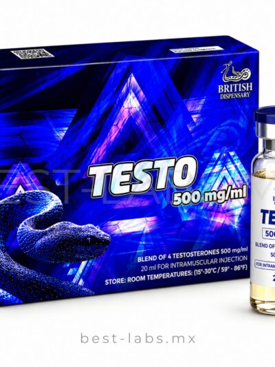Testo 500mg (Blend de 4 Testosteronas) 20ml | British Dispensary