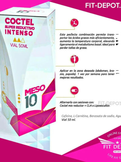 Coctel Super Reductivo Intenso / Cafeína + L-Carnitina/ - 50 ML | Meso 10 - mesoterapia