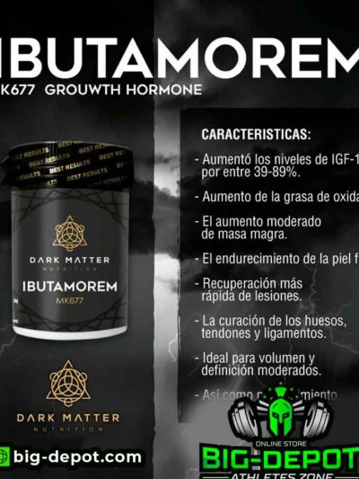 IBUTAMOREN (Ibutamorin / MK677) 60 tabletas (30 servicios de 2 TABS | 10 MG x TAB) | SARMS DARK MATTER - SARMS