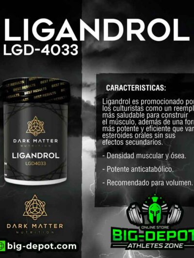 LIGANDROL (LGD-4033) 60 tabletas (30 servicios de 2 TABS | 5 MG x TAB) | SARMS DARK MATTER - SARMS