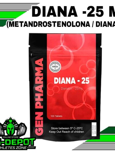 Diana 25 mg Metandrostenolona Gen Pharma 100 tabletas Big Depot original