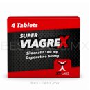 SUPER VIAGREX - 4 tabletas SILDENAFIL + DAPOXETINE   de 100 mg  XT Labs