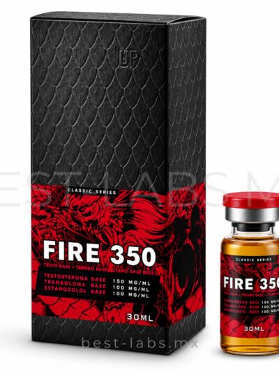 Fire 350 (Testosterona Base 150mg/Trembolona Base 100mg/Stanozolol 100mg) 10 ampolletas de 1ml | Dragon Pharma