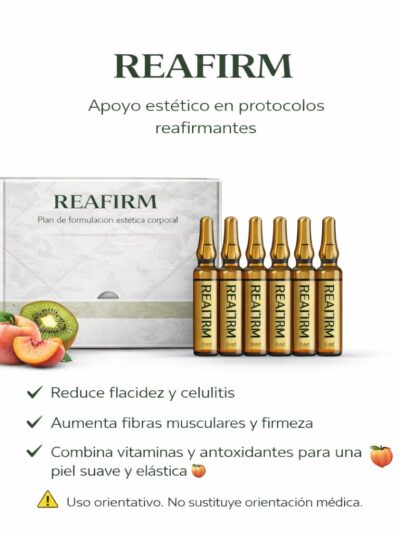 Producto estético corporal Reafirm en ampolletas de 5 ml Beauty & Fitness
