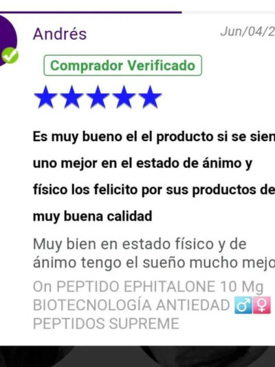 PEPTIDO EPHITALONE 10 Mg BIOTECNOLOGÍA ANTIEDAD ♂️♀️ | PEPTIDOS SUPREME - PEPTIDO