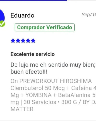 PREWORKOUT con clembuterol comprar
