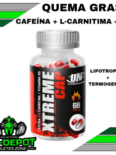 Xtreme Caps 66 cápsulas quemador grasa termogénico UN Xtreme Big Depot original