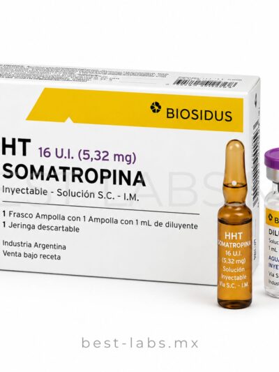 HORMONA DEL CRECIMIENTO BIOSIDUS  Somatropina 4 UI (1.33mg) / Calidad Farmaceutica